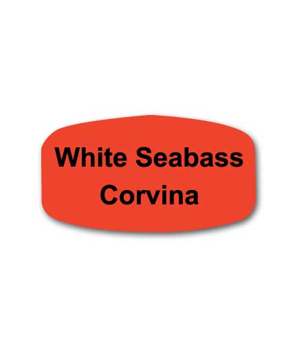 WHITE SEABASS Bilingual Self-Adhesive Label