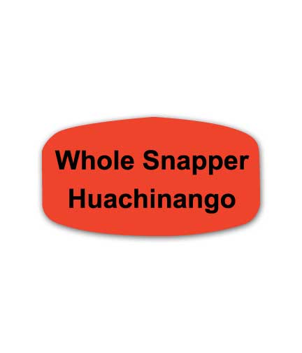 WHOLE SNAPPER Bilingual Self-Adhesive Label