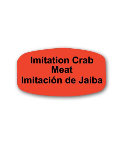IMITATION CRAB Bilingual Self-Adhesive Label