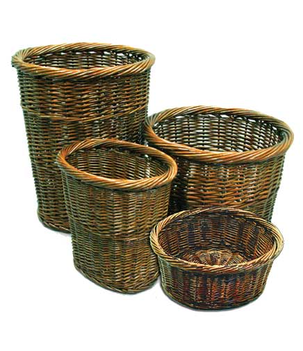 Deep Willow Basket 14"Oval x 15"H