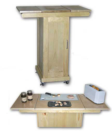 Single Door Laminated Top Demo/Prep Cart