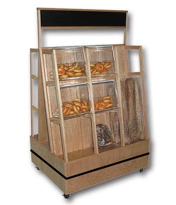 Bakery Double Sided Bread Box Display 39"L x 33"W x 65.5"H
