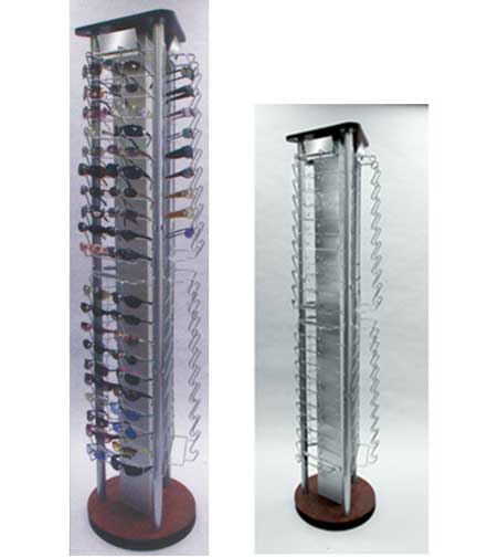 Eyewear Display Revolving 3-Sided 18"Dia. Base x 70"H