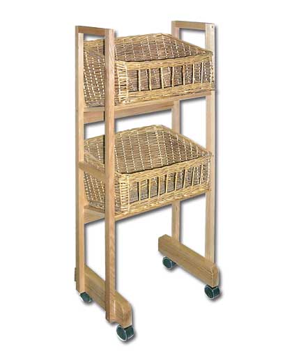 Mobile Bread Basket Cart 22"L x 24"W x 48"H