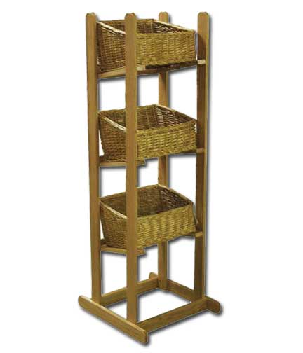 3-Basket Display with Stand 22"L x 24"W x 54"H