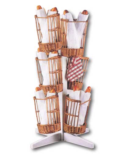 Basket Floor stand with 12 Baskets 28"L x 28"W x x72"H