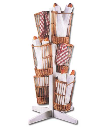 Baguette 6 Basket Display 28"L x 28"W x 72"H