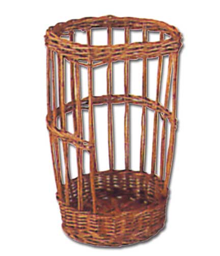 Floor Wicker Basket for Long Loaf Bread 11"Dia x 19"H