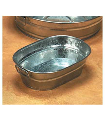 Galvanized Oval Pail 9"L x 6"W