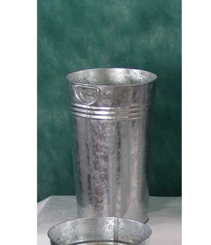 Galvanized Vase 13"H