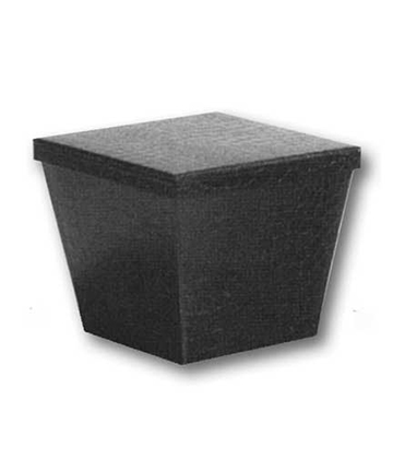Flared Top Black Gourmet Gift Box with Lid 6.75"Sq. x 5.5"H