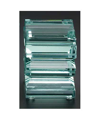 Glass Card Holder Stand 2" x 2" x 2.75"H