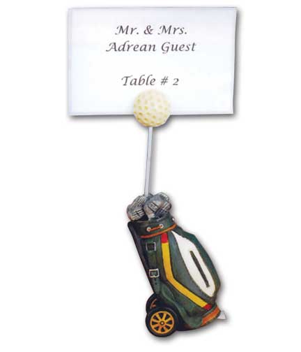 Golf Bag Shaped Tag Holder 3.5"H