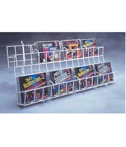 Grid Panel 2-Tiered CD Shelf