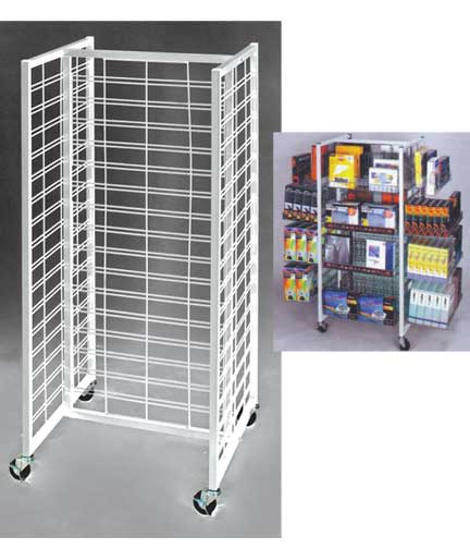 Grid Panel Wire Merchandiser 24"L x 24"W x 53"H