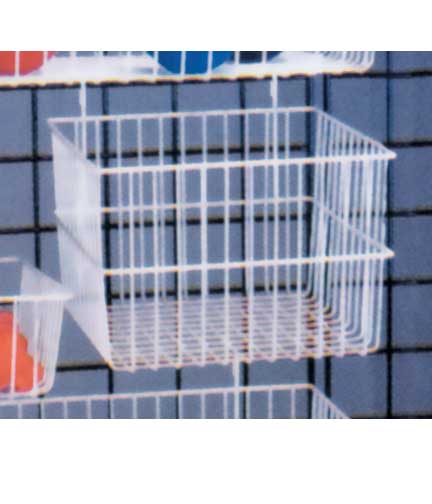 Grid Panel Wire Basket 12"L x 12"W x 4"H