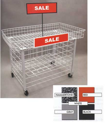 Mobile Hammertone Wire Impulse Table 42"L x 24"W x 34"H