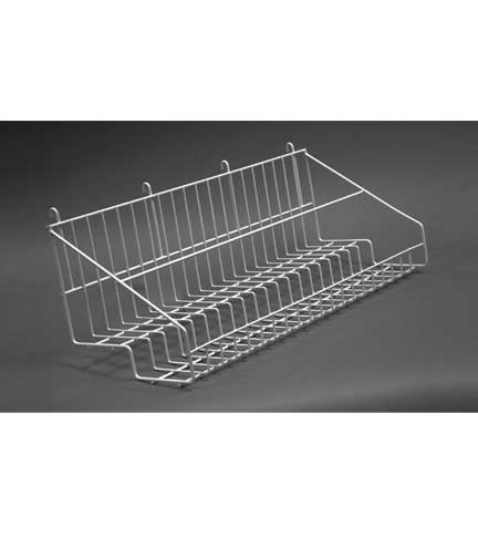 Grid Panel Waterfall Black Wire Shelf 23"L x 8.75"W x 8"H