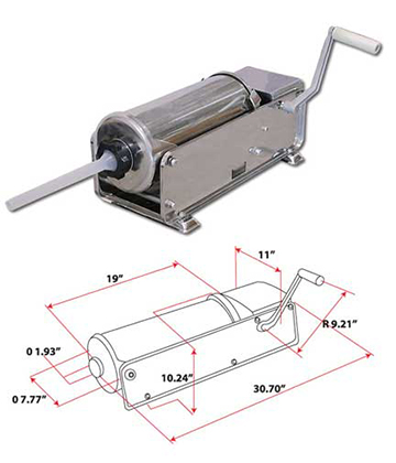 Horizontal European Sausage Stuffer 30 LBS