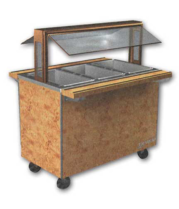 Hot Food Buffet with 3 Wells  60"L x 24.5" W x 34.375"H