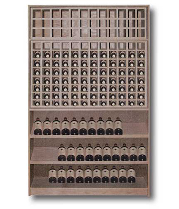 Wine Cabinet with 3 Short Slots 48"L x 12"W x 81"H