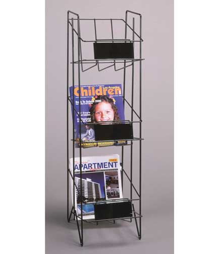 Wire Magazine Rack 9.625"L x 12"W x 37.5"H