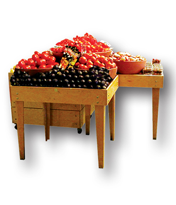 Maple Produce Table 36"L x 36"W x 31"H