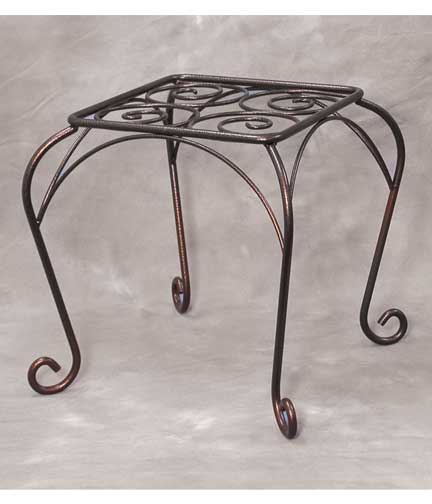 Metal Basket Stand 12" Sq. x 16"H