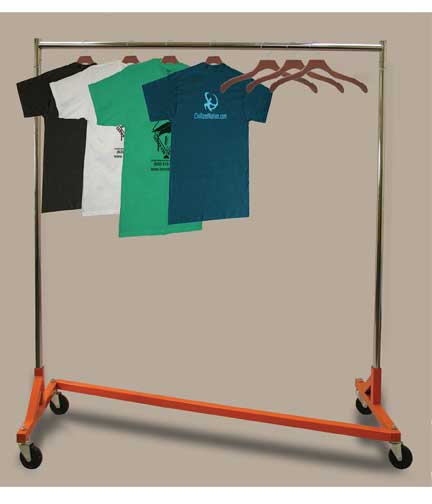 Mobile Apparel Z Rack for Clothing 62.5"L x 68.25"H