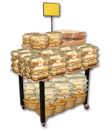 Muffin Wagon Merchandising In-Store  Food cart design, How to store bread,  Food cart