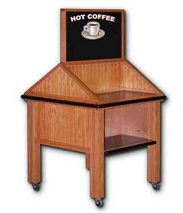 Mobile Coffee Bar 30"Sq. x 40"H