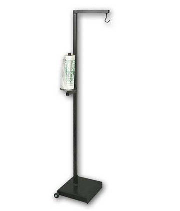 Mobile Scale Stand with Rolled Bag Dispenser 69"H
