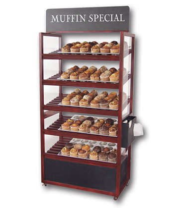 Bakery Self-Serve Muffin Display 36"L x 20"W x 68"H