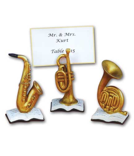 Musical Horns Tag Holders 3.5"H
