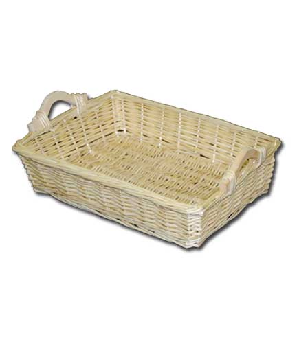 Natural Basket with Handles 14"L x 10.5"W x 5.25"H