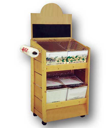 Nut Candy Bin Display 30"L x 12"W x 48"H