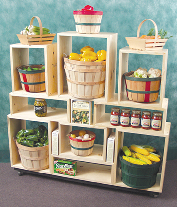 Produce Cross-Merchandising Display 54"L x 12"W x 53"H