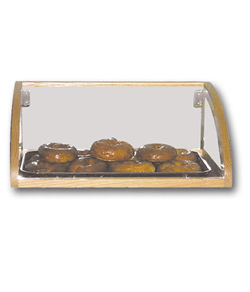 Oak Countertop Curved Pastry Case 20.25"L x 20"W x 8"H