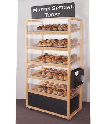 Oak Bakery Self-Serve Muffin Display 36"L x 20"w x 68"H
