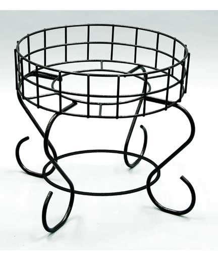 Pedestal Wire Basket Stand 16.25"Dia. x 14.75"H