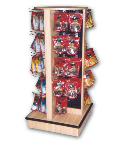 Upstanding Promotional Pegboard Display 24"L x 24"W x 51"H