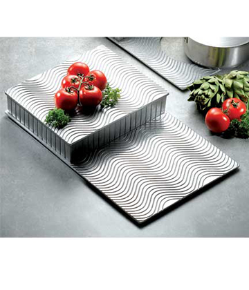 Pewter Glo Swirl Finish Step Riser 13.25" x 21.25"