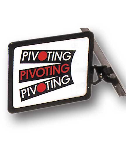 Pivoting Price Rail Sign Clip & Frame 7"L x 5.5"H