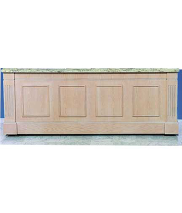 Pickled Oak Portable Steam or Cold Buffet 97"L x 33"W x 34.5"H