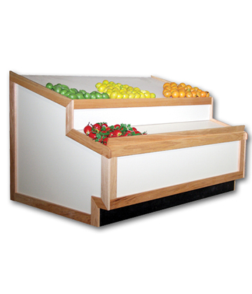 Oak Trim Produce Dry Island Center Unit 48"L x 48"W x 42.5"H