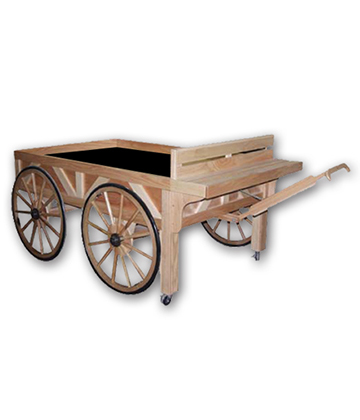 Rustic Produce Wagon Cart 74"L x 40"W x 36"H