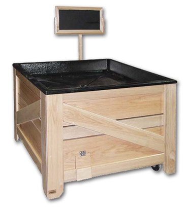 Produce Wood Orchard Bin with 6" Liner 48"Sq. x 32"H