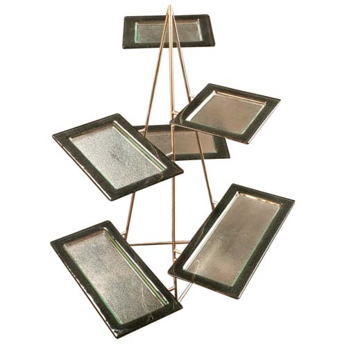 Wire 6-Tier Platter Display  31"H