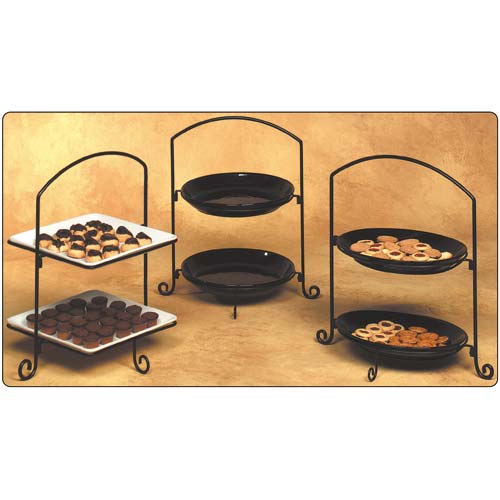Wrought Iron 2-Tier Plate Stand