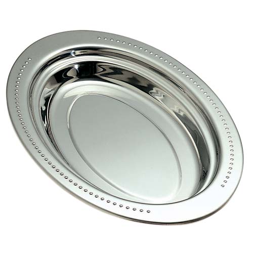 Stainless Steel Oval Pan 12.5625" x 11.5"W x 5.5"H